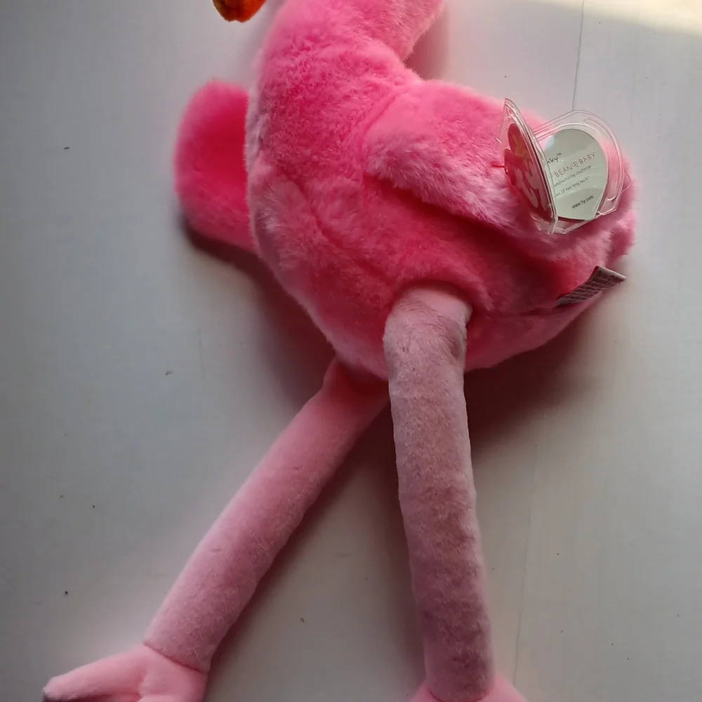 1998 Ty Beanie Buddies Collection Pinky Flamingo - Picture 2 of 10